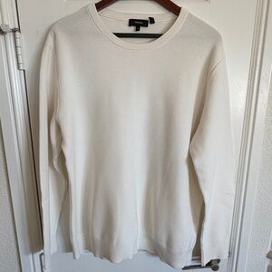 Theory Riland Pique White Sweater - Like New. - XL
